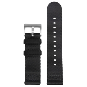 OEM Black Nylon Watch Band 2 Piece of Watch Strap With Nylon Keeper Heavy Buckle From CONKLY