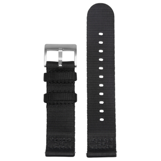 OEM Black Nylon Watch Band 2 Piece of Watch Strap With Nylon Keeper Heavy Buckle From CONKLY