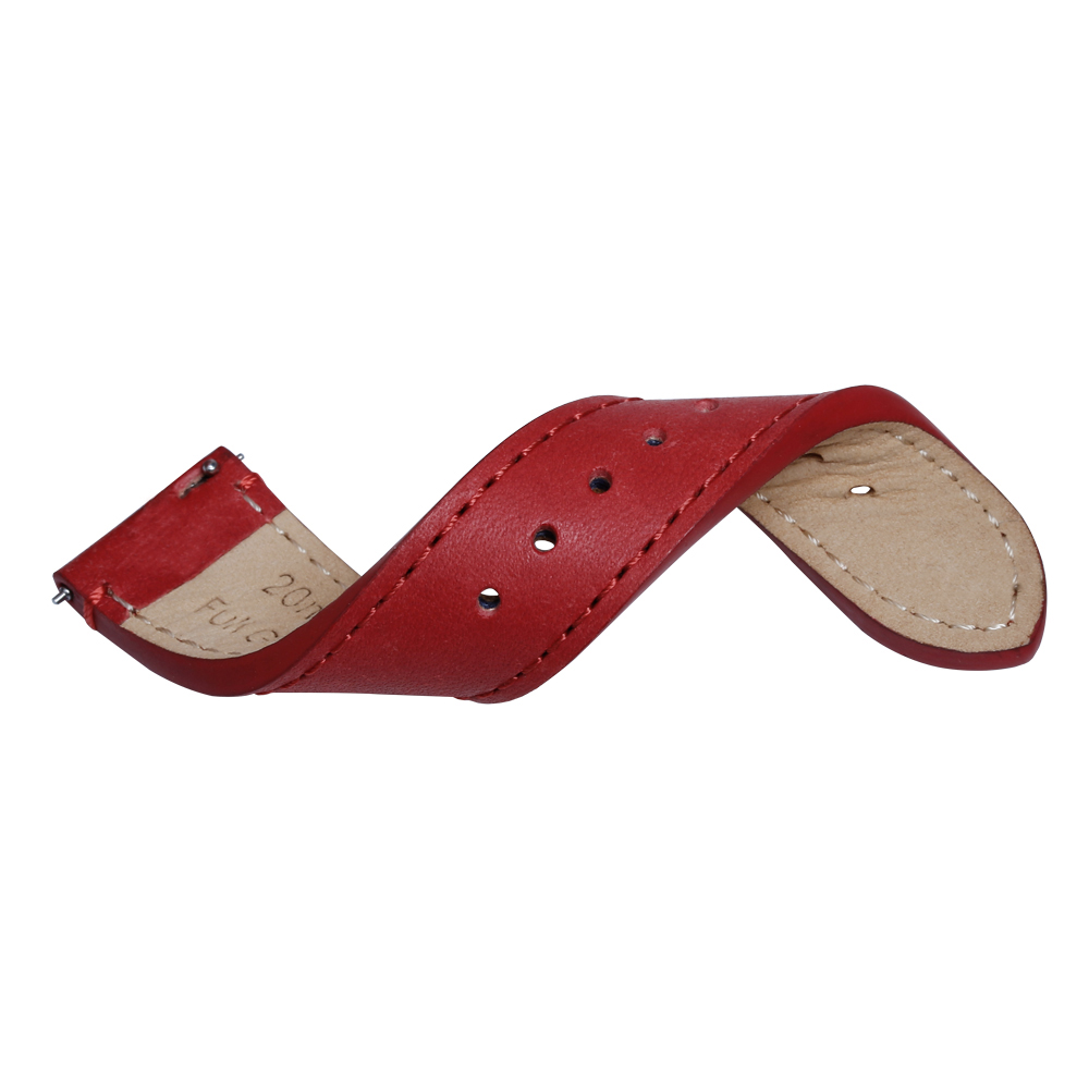 CONKLY-Wholesale Red Top Grain Leather Watch Band with Heavy Buckle in 20mm 22mm for CARTIER Tudor Mido Watches Brands