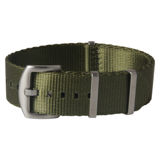 Army Green Seat Belt Nylon Nato Watch Bands with Brushed Hardware Square Keeper From Factory