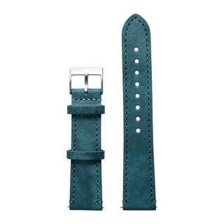 CONKLY-OEM Top Grain Ming Blue Leather Watch Band with Heavy Buckle in 20mm 22mm for IWC Seiko Citizen Watches Brands