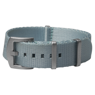 Light Blue Seat Belt Nato Watch Bands with Brushed Hardware Square Keeper From Factory