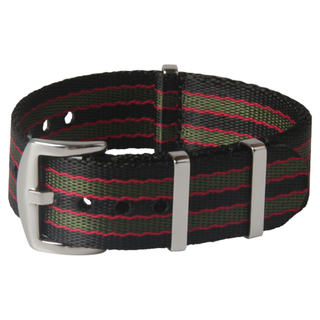 Customed Seat Belt Nylon Watch Straps with Brushed Hardware Square Keeper From CONKLY