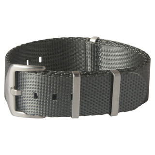 Grey Seat Belt Nylon Nato Watch Bands with brushed Hardware Square Keeper From Factory