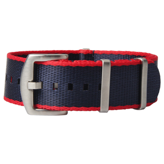 OEM Seat Belt Nato Watch Strap Brushed Hardware Square Keeper in 22mm 22mm without Dye Fee