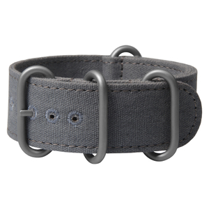 Grey Canvas zulu Watch straps with matte ZULU buckle