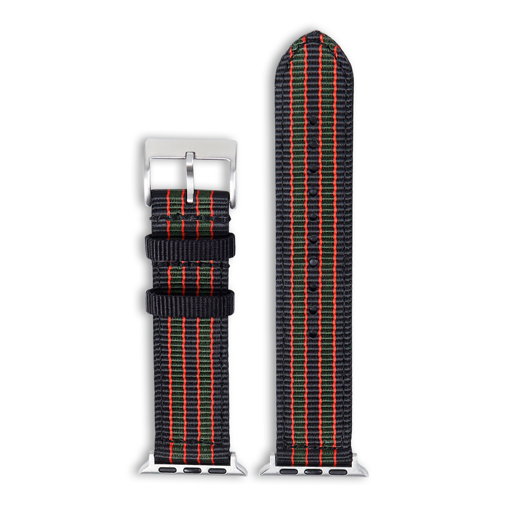 Factory Outlet Nylon Apple Watch Strap with Nylon Keeper Nylon Watch Band Manufacturer in 20mm 22mm 24mm for Iwatch S8/S7/S6/S5