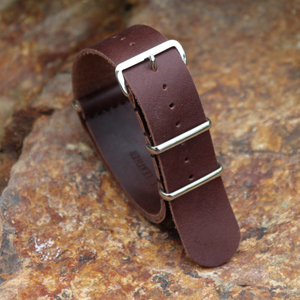 Wholesale Brown Genuine Leather Nato Watch Straps Factory