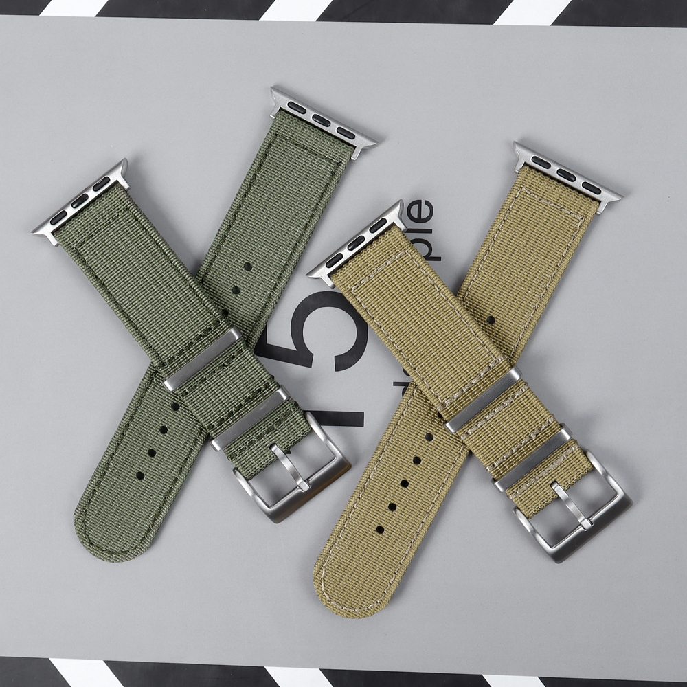 Ribbed nylon Apple watch bands