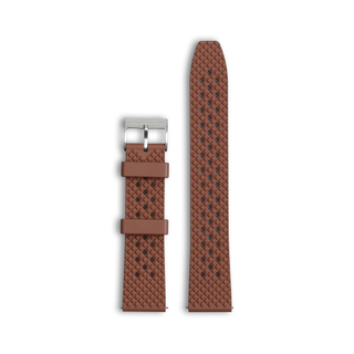 Custom Premium Brown FKM Fluorine Rubber Watch Band Embossed 3D Watch Strap for IWC Watches From CONKLY Watch Straps Manufacturer