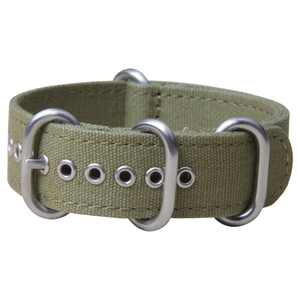 Wholesale 4 Rings Army Canvas Zulu Watch Straps with Grommets Holes In Each Size From CONKLY