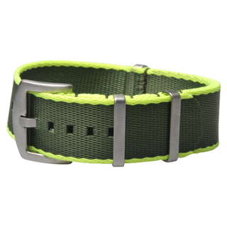 Newest Seat Belt Nato Watch Strap with Brushed Hardware Square Keeper in 20mm 22mm 24mm