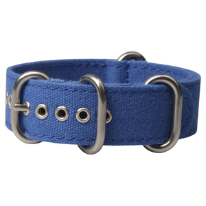 Hot sell NAVY Canvas Zulu Watch Straps with Grommets Hole