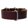 Hot Sell Dark Brown Vintage Oil Wax Leather Watch Straps with Brushed Buckle From CONKLY