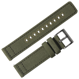 Custom 20mm 22mm 2 Piece of Army Canvas Watch Band Factory From CONKLY