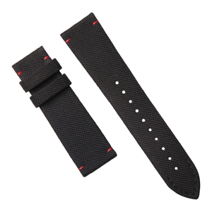 Custom 2 Piece of Black Canvas Watch Band Factory From CONKLY