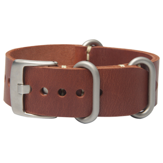 OEM Dark Brown Leather Watch Bands with Heavy Buckle From CONKLY