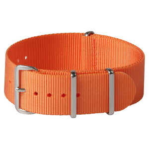 OEM Wholesale Orange Nylon Nato Watch Straps in 18mm 20mm And 22mm with Polished Hardware From CONKLY