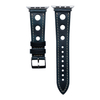 OEM Mine Blue Oil Wax Full Grain Leather Handmade Leather Watch Band in 22mm 20mm 18mm Adaptation with Iwatch Connector 40mm 44mm