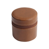 OEM Round Leather Single Watch Pouch Cylinder Case with Plush Pillow