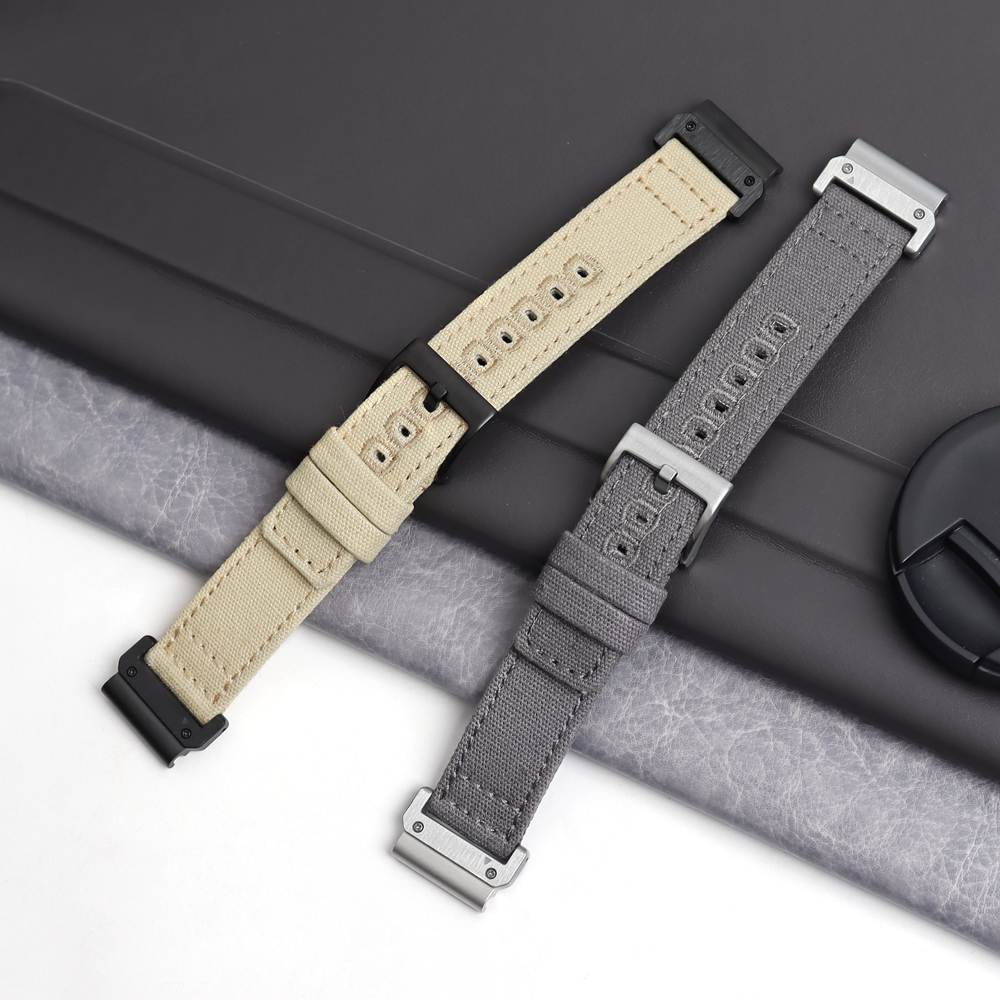 CONKLY Tactical Canvas Strap for Garmin - Reinforced Embroidered Eyelets - Premium QuickFit Replacement Band for B2B Wholesale