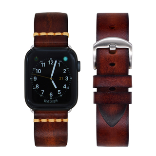 CONKLY In Stock Vintage Genuine Leather Band for Apple Watch Ultra 2/9/8 Ready To Ship Wholesale Strap
