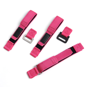 Pink Universal Nylon Leather Tactical Watch Band with Hook And Loop Fastener