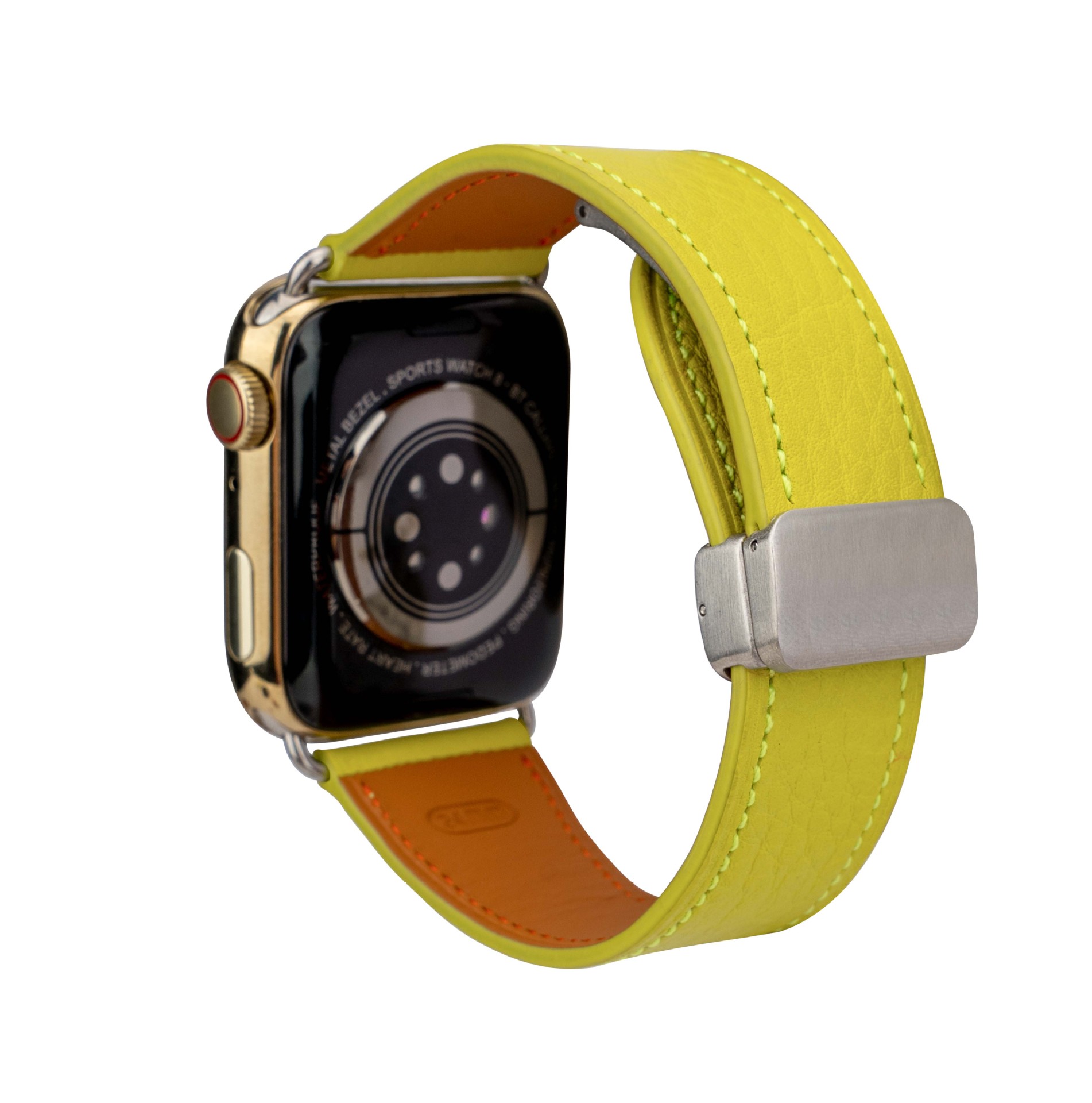 CONKLY Pebbled Leather Magnetic Foldover Clasp Apple Watch Strap Custom Hardware OEM Manufacturer
