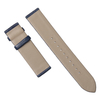 2 Piece of Navy Canvas And Leather Zulu Watch Straps with Polished Zulu Buckle