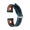 OEM Mine Blue Oil Wax Full Grain Leather Handmade Leather Watch Band in 22mm 20mm 18mm Adaptation with Iwatch Connector 40mm 44mm