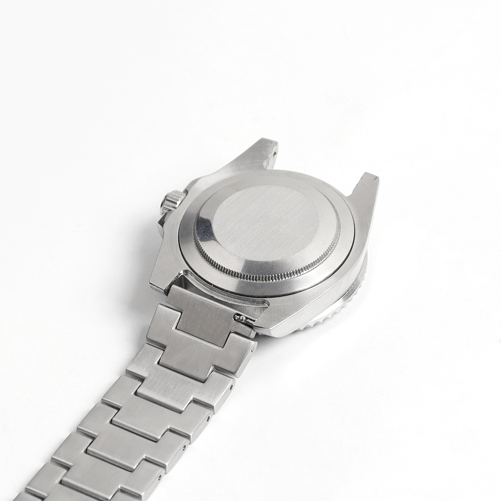 OEM Wholesale Universal 3-Link Flat End Metal Watch Strap with Push-Button Butterfly Clasp