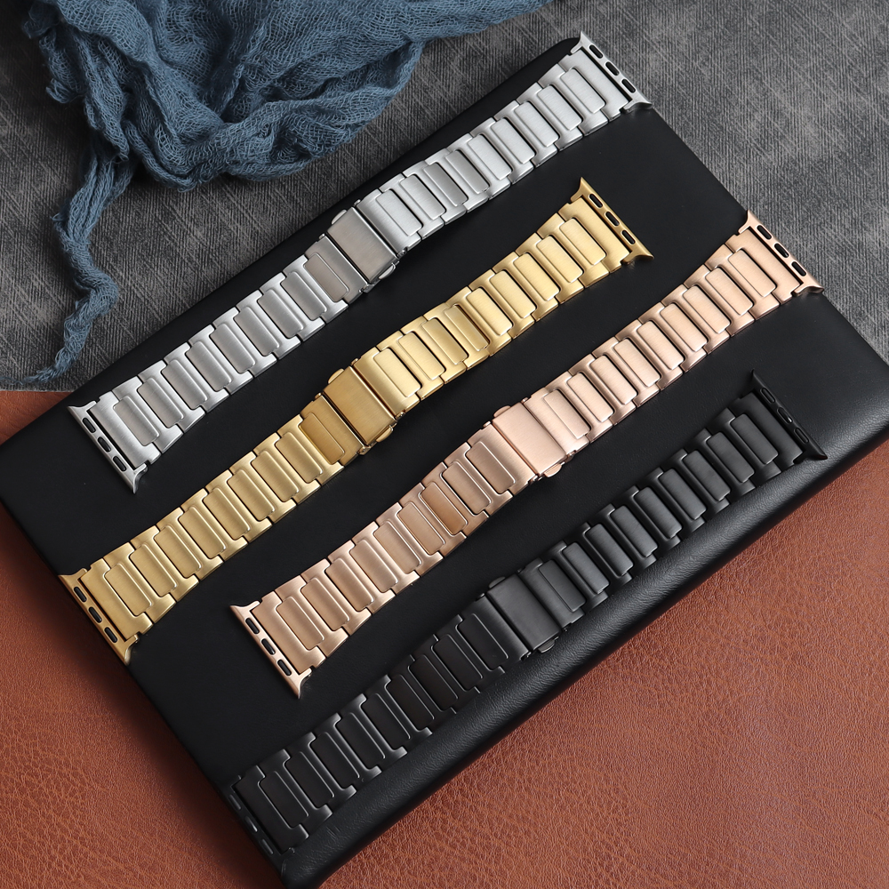 CONKLY Luxury 5-Link Jubilee Stainless Steel Strap for Apple Watch - Premium 304L Polished Metal Band - Wholesale B2B Custom