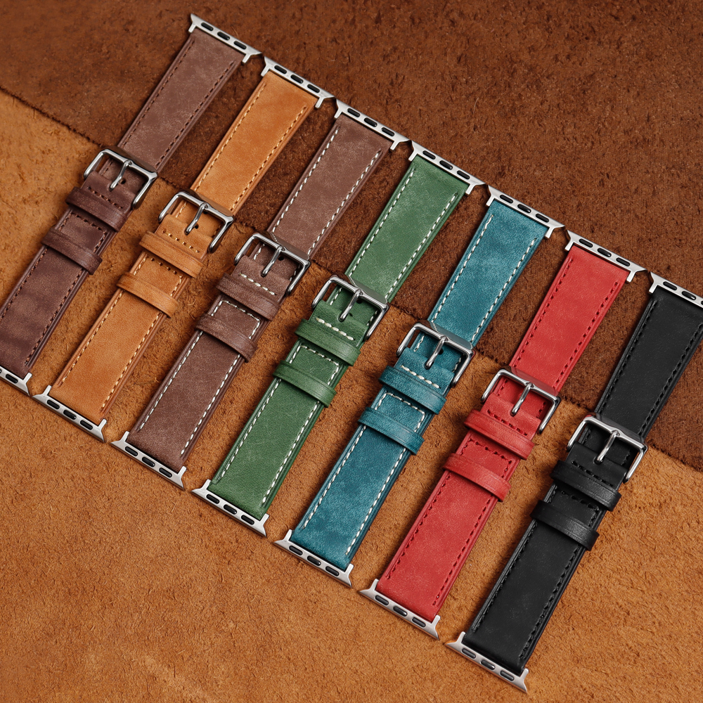 Wholesale Vegetable Tanned Leather Apple Watch Bands | Sustainable B2B Factory