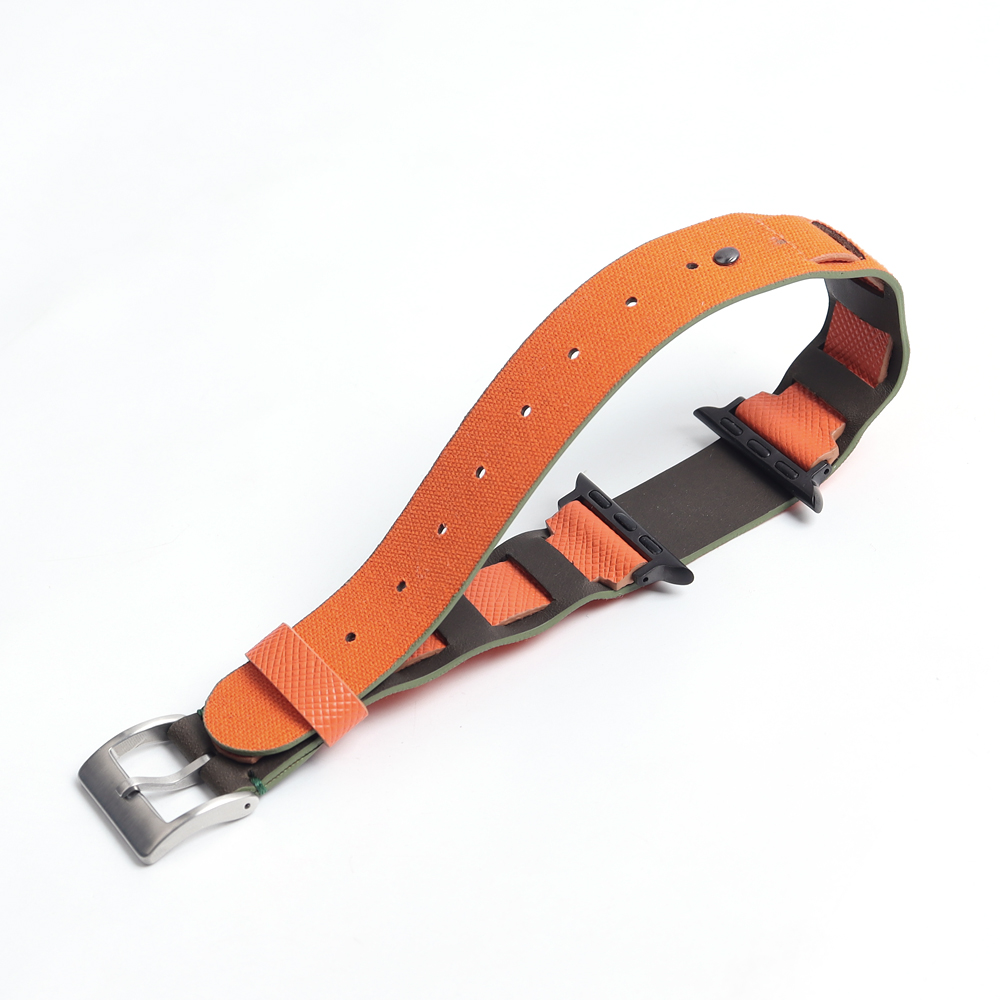 Innovative Layered Overlay Genuine Leather Strap for Apple Watch - Designer Single Tour Cuff Band - Wholesale Custom B2B Edition