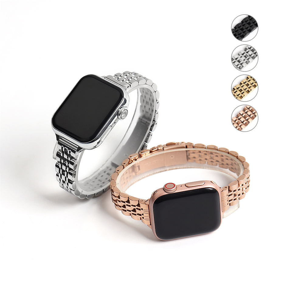 CONKLY Luxury 5-Link Jubilee Stainless Steel Strap for Apple Watch - Premium 304L Polished Metal Band - Wholesale B2B Custom