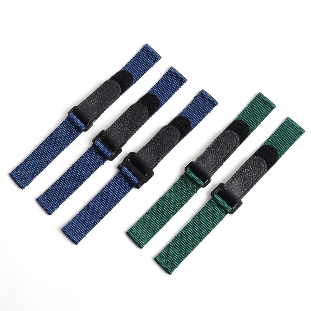 Universal Tactical Nylon Leather Watch Band with Hook And Loop Closure