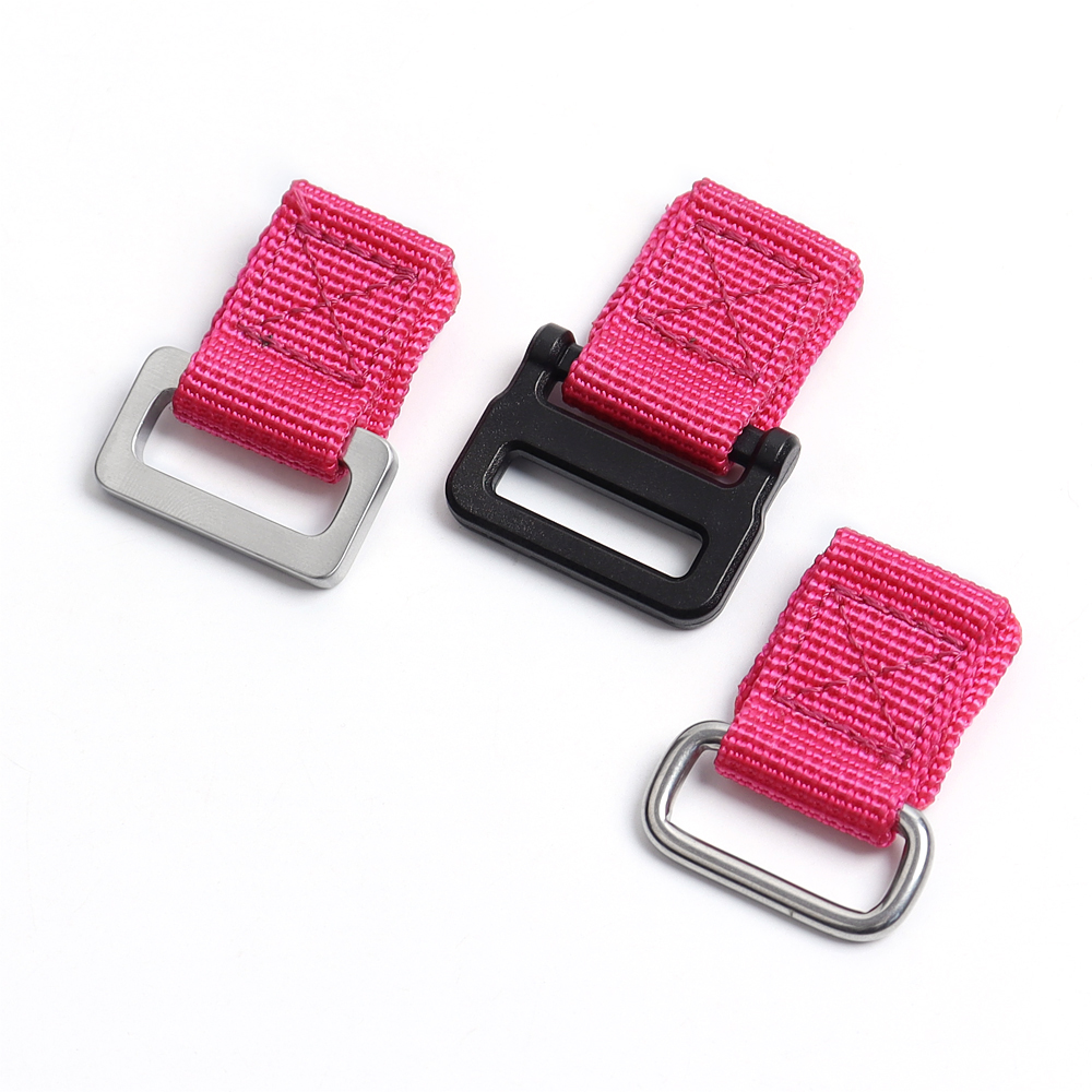 Pink Universal Nylon Leather Tactical Watch Band with Hook And Loop Fastener