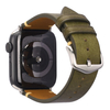 CONKLY Vintage Waxed Pull-Up Leather Apple Watch Strap Hand Stitched Saddle Accent Brushed Buckle OEM
