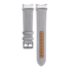 CONKLY Gray Samsung Galaxy 4 Watch Bands Apple Watch Straps Leather+Canvas Hybrid Watch Band in 20mm 22mm for Smart Watches