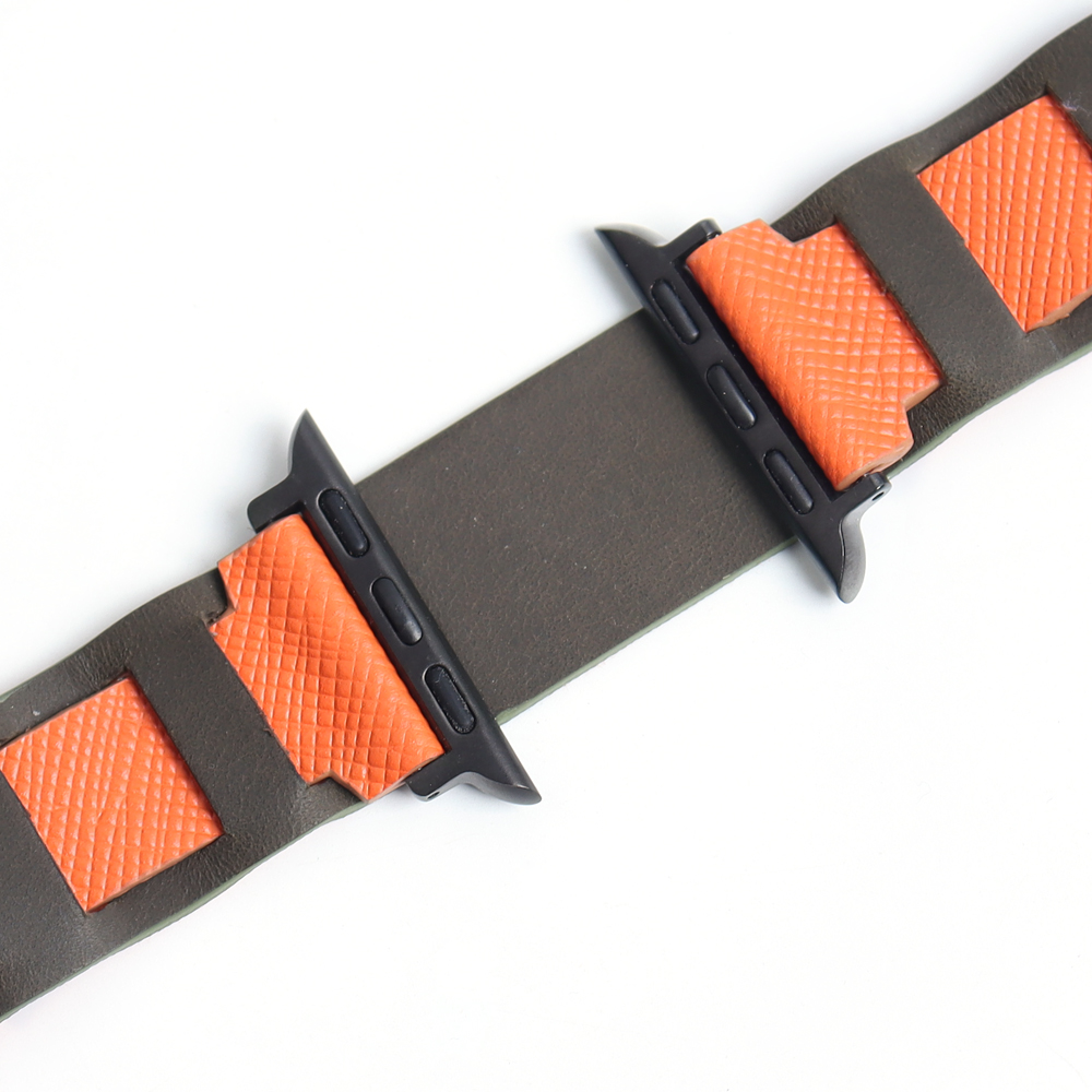 Innovative Layered Overlay Genuine Leather Strap for Apple Watch - Designer Single Tour Cuff Band - Wholesale Custom B2B Edition