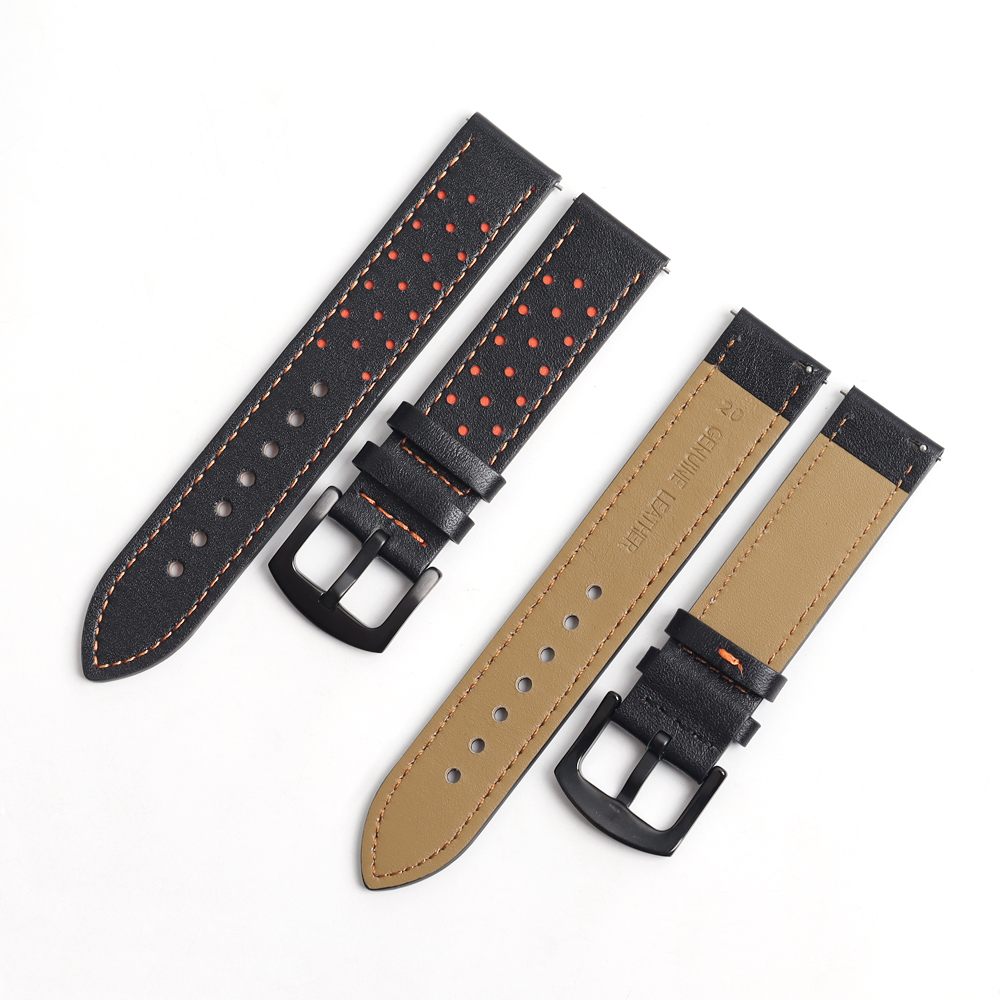 OEM Two-Tone Hand-Stitched Leather Watch Strap | Double-Layered Techwear Rugged Watch Band Wholesale
