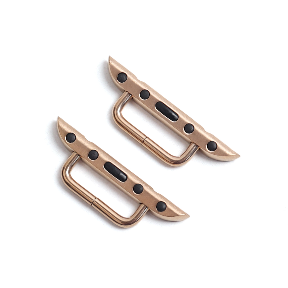 Wholesale Slim Curved Tube Adapter for Apple Watch Band - Narrow Bar Lug Connector for Small Size Straps