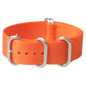 Orange Nylon ZULU Watch Bands with 5 Rings in 24mm And 22mm From CONKLY