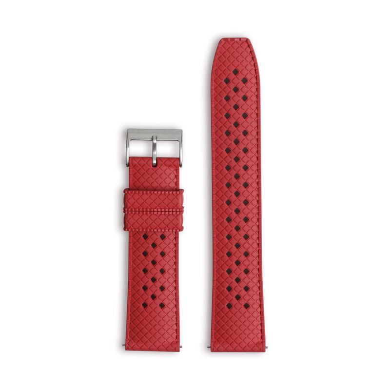 Custom High Quality Red Fluorine Rubber Watch Straps FKM Watch Band for Rolex Watches Brand From CONKLY Watch Straps Factory