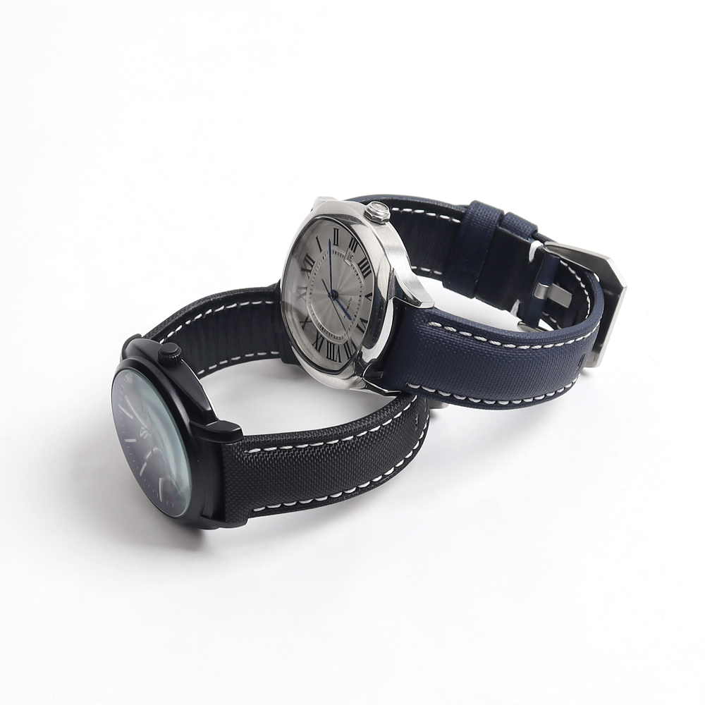 CONKLY OEM Sailcloth Watch Band with Brushed Heavy Buckle with New Material in 20mm-22mm-24mm for Watches