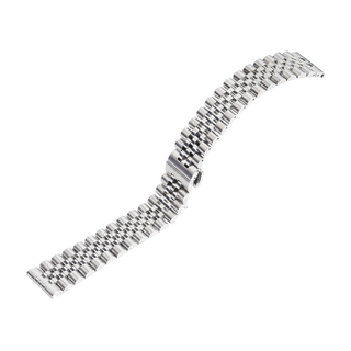 Wholesale Jubilee Stainless Steel Watch Band with Curved End Links & Butterfly Clasp