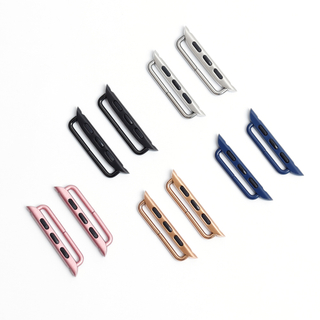 Wholesale Curved Tube Adapter for Apple Watch Band Series 9 8 7 SE Ultra 2 - Stainless Steel Tubular Lug Connector