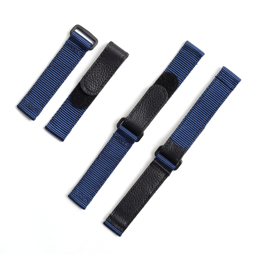 Universal Tactical Nylon Leather Watch Band with Hook And Loop Closure
