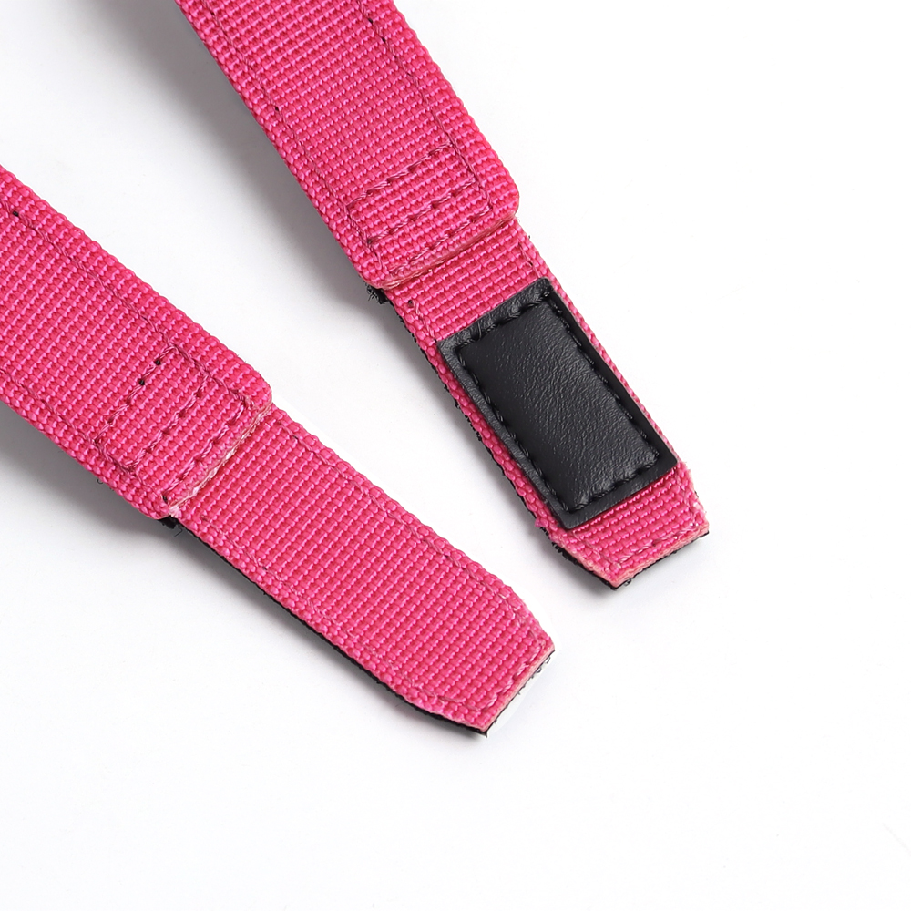 Pink Universal Nylon Leather Tactical Watch Band with Hook And Loop Fastener