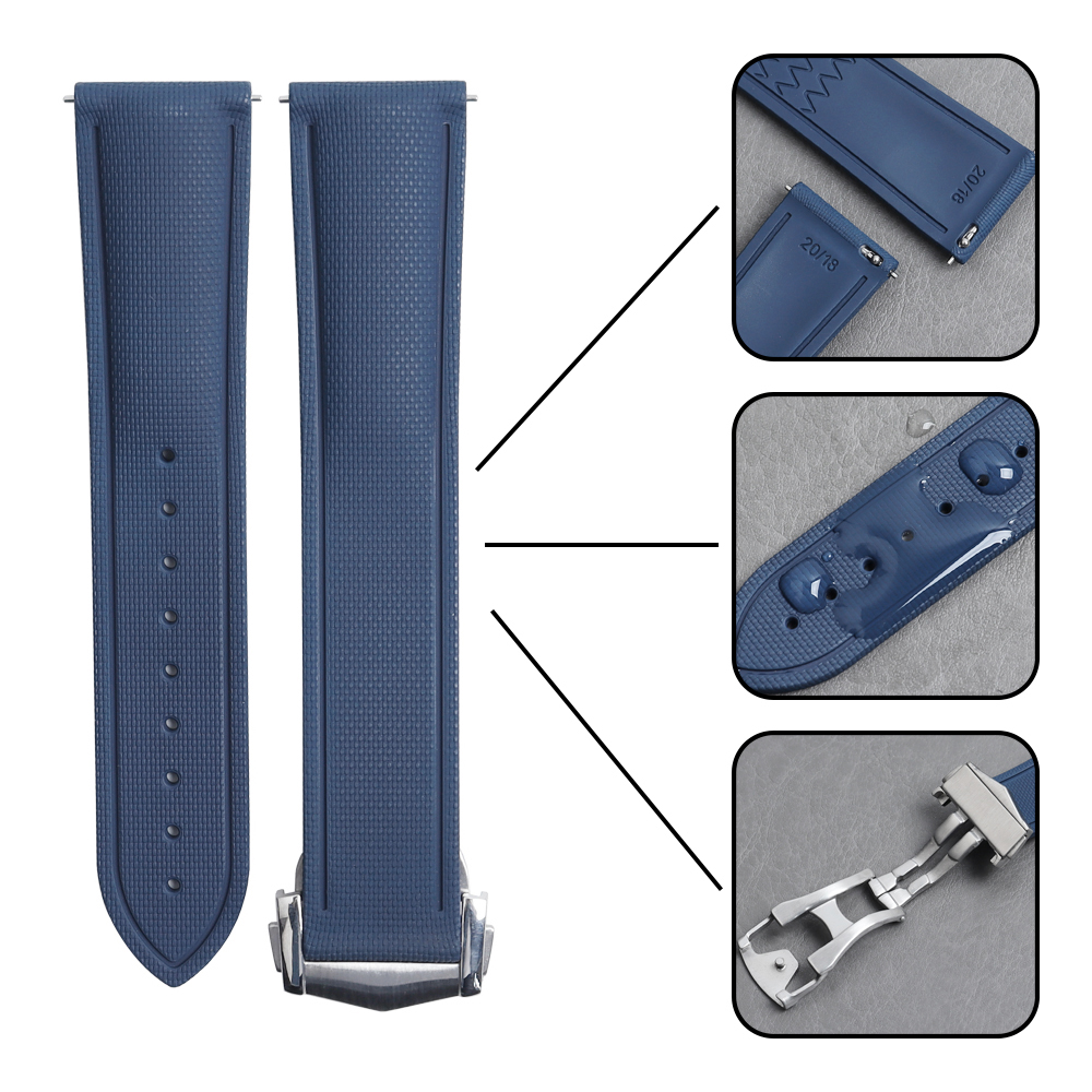 FKM Rubber Watch Strap Factory OEM ODM Wholesale Custom Logo Watch Band Manufacturer